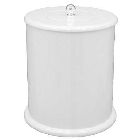 Lixeira para Banheiro Mdf Redonda 6 Litros Branca