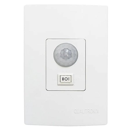 Sensor de Presença Embutir com Tecla Qi6m Branco