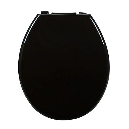 Assento Almofadado Oval Preto Tampa Vaso Deca-incepa-celite-ideal-roca