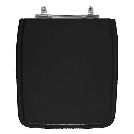Assento Laqueado Vila Rica Preto Tampa para Vaso Icasa em Mdf