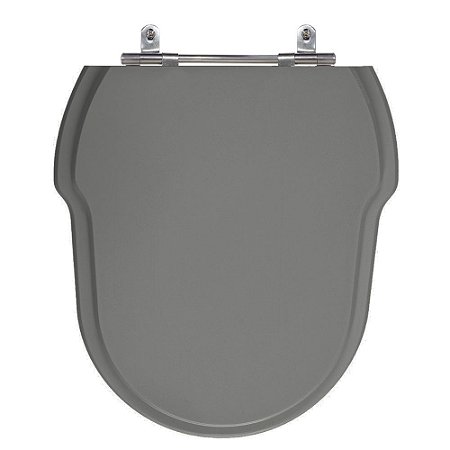 Assento Laqueado Hampton Cinza Escuro Tampa para Vaso Incepa e Mdf