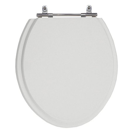 Assento Poliéster Laminado Oval Cinzaclaro Tampa Vaso Marcas