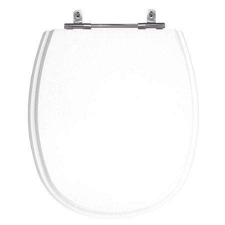 Assento Poliéster Laminado Aspen Branco Tampa para Vaso Deca