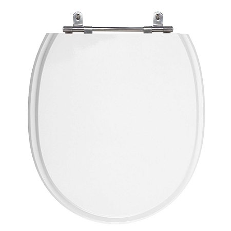 Assento Poliéster Laminado Village Branco Tampa para Vaso Deca