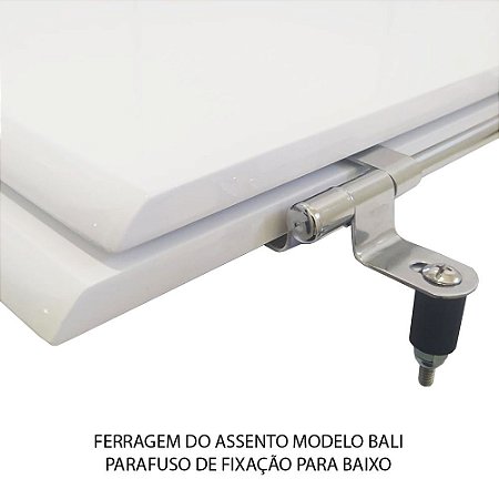 Assento Poliéster Laminado Bali Branco Tampa para Vaso Incepa