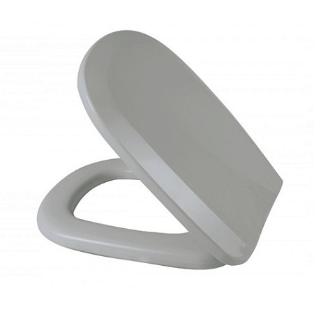 Assento Almofadado City Cinza Claro Tampa para Bacia Celite
