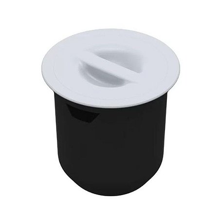 Lixeira de Embutir Redonda 8 Litros Branca Pvc