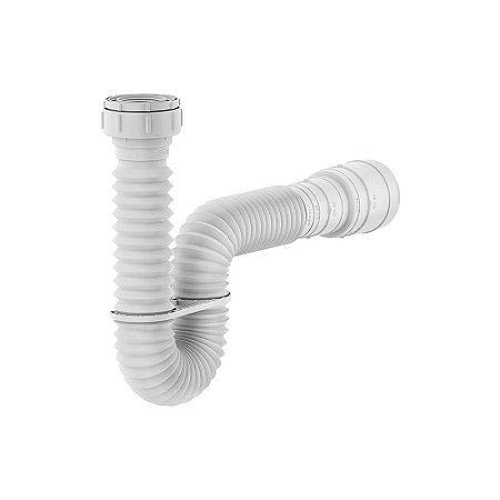 Sifão Sanfonado Extensível 70cm Branco Blukit