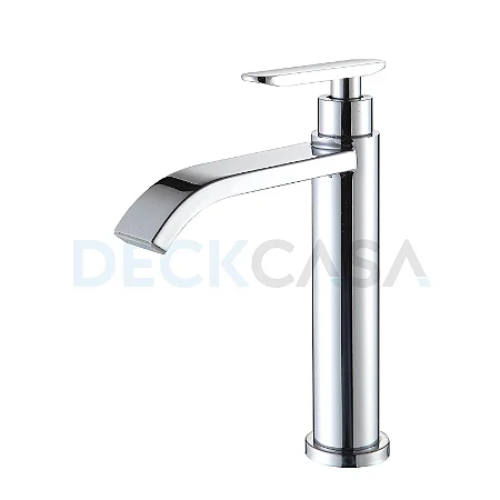Torneira para banheiro cromada bica baixa tipo cascata