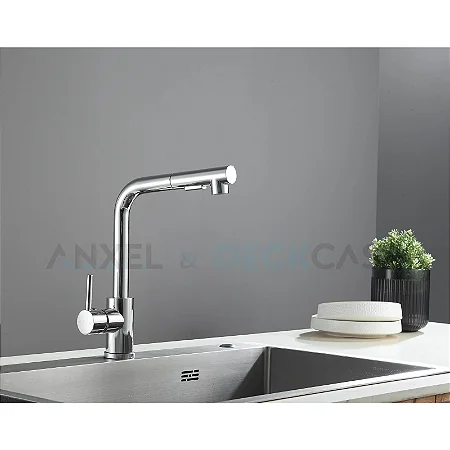 Torneira para cozinha tipo monocomando extraível cromada