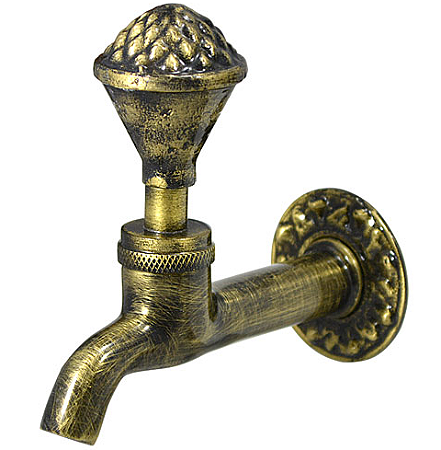 Torneira Parede 1/4 Volta Tanque Ouro Velho