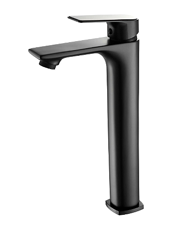 Torneira para banheiro tipo monocomando alta preto fosco