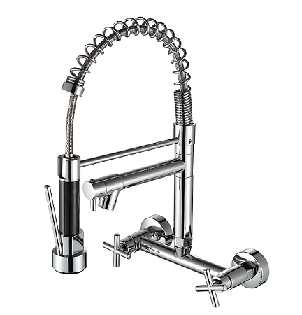 Misturador de parede para cozinha gourmet cromado