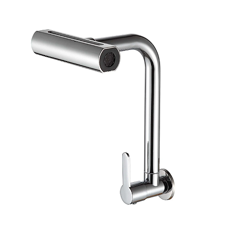 Torneira para cozinha tipo parede rotativa com 4 jatos
