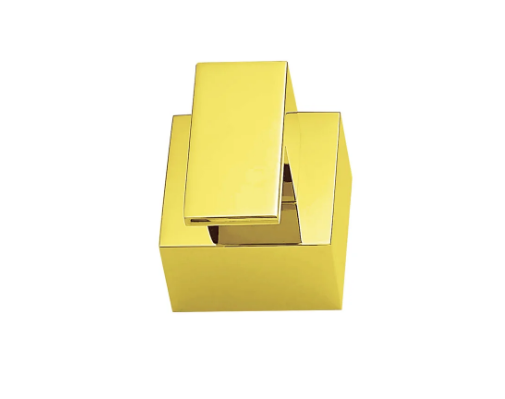 Acabamento para registro de pressão/gaveta 3/4 quadrado com alavanca dourado