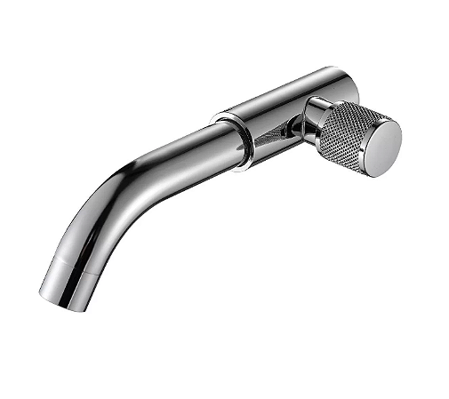 Torneira para banheiro de parede metal cromado