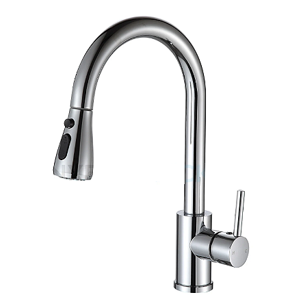Torneira para cozinha tipo monocomando extraível cromada