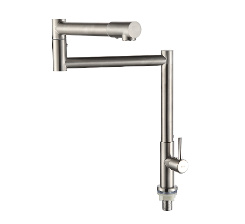 Torneira para cozinha articulável extensiva escovada