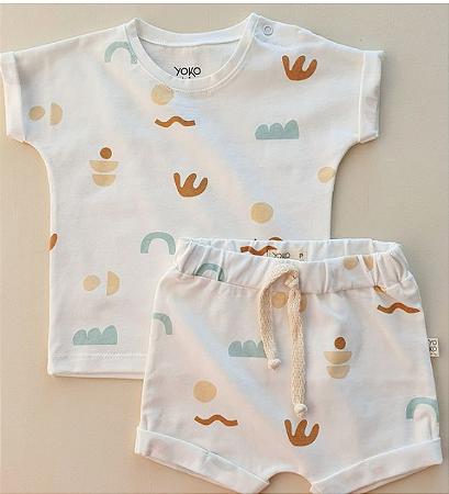Conjunto curto boho praia