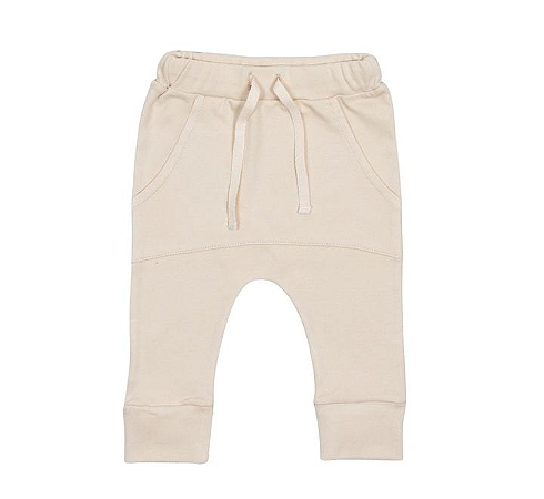 Calça bege para bebê