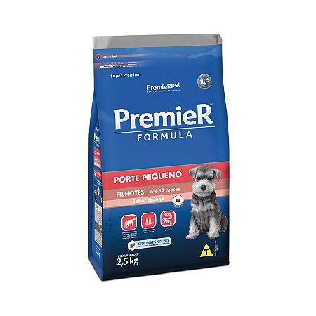 Ração Premier Fórmula para Cães Filhotes de Raças Pequenas Sabor Frango 2,5kg