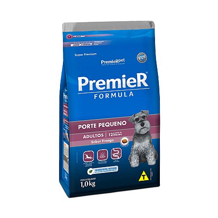 Ração Premier Fórmula para Cães Adultos de Raças Pequenas Sabor Frango 1kg