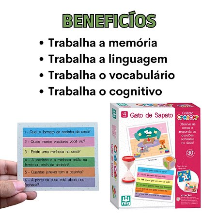 Jogos Pedagógicos Para Educação Infantil Gato de Sapato Nig em