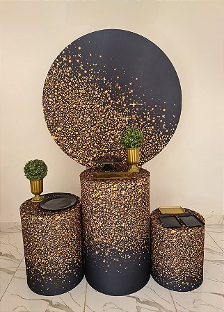 PRETO COM GLITTER- PACOTE 2