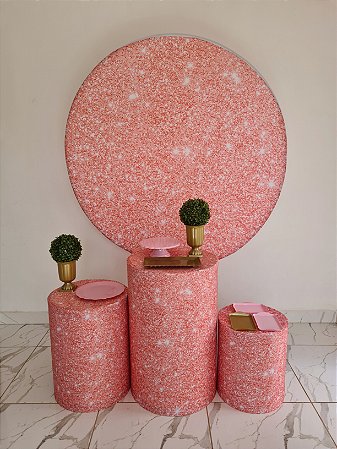 ROSA COM GLITTER - PACOTE 2