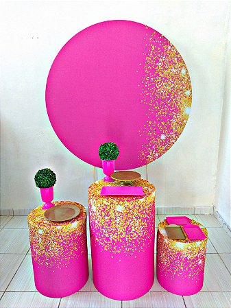 ROSA PINK COM DOURADO - PACOTE 2