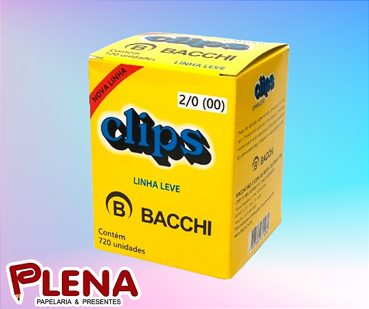 Clips 2/0 Galvanizado Leve 720 Un - Bacchi