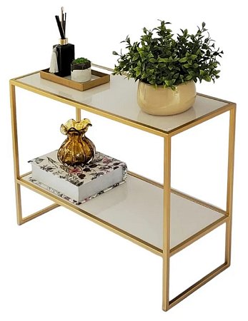 Mesinha Lateral com Duas Prateleiras