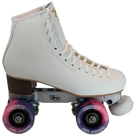 Patins Adventure Xtreme - Branco Roda Rosa