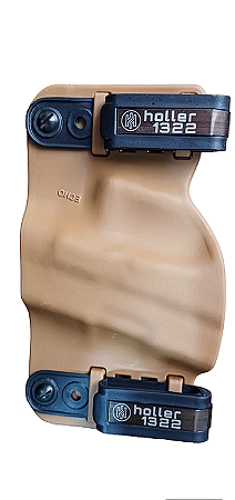 COLDRE VELADO BEGE - HOLLER 1322 - ECHO - 1911/BERETTA 92/GLOCK/CZ FULL