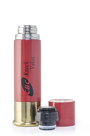 GARRAFA TÉRMICA CBC KNOCK VELOX  VERMELHA/PRETA