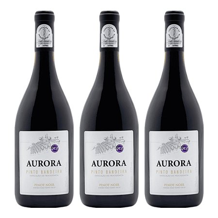 Vinho Tinto Aurora Pinto Bandeira Pinot Noir 750ml Caixa com 06 Unidades