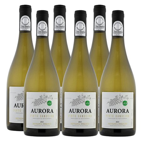 Vinho Branco Aurora Pinto Bandeira Reisling 750ml  Caixa com 6 Unidades
