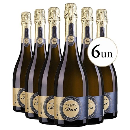 Espumante Pizzato Brut Tradicional Branco (Cx com 06 unid)
