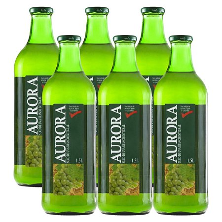 Suco de Uva Branco Aurora 1,5L Caixa com 6 Unidades