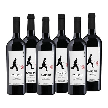 Kit 06 Vinhos Tinto Fausto Tannat 750ml
