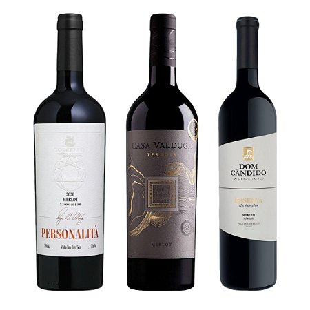 Kit 03 Vinhos Merlot Vale dos Vinhedos 750ml