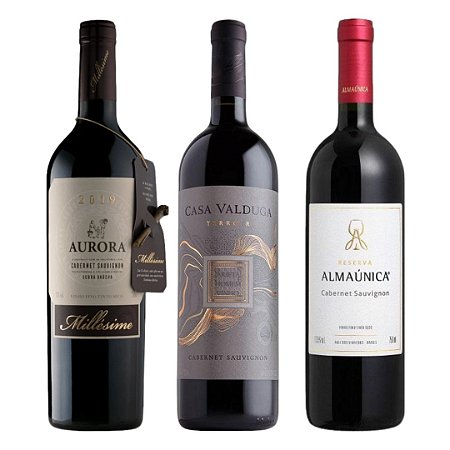 Kit 03 Vinhos Tintos Cabernet Sauvignon 750ml