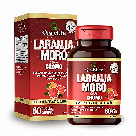 Laranja Moro Com Cromo 500mg 60 Capsulas- Qualy Life
