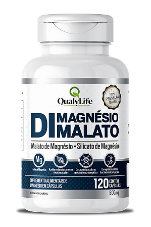 Magnésio Dimalato 500mg 120 Capsulas - QualyLife