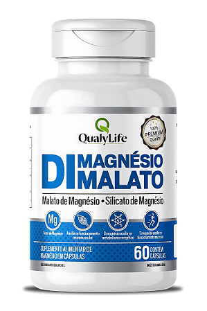Magnésio Dimalato 500mg 60 Capsulas - QualyLife