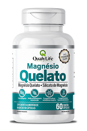 Magnésio Quelato 500mg 60 Capsulas - QualyLife