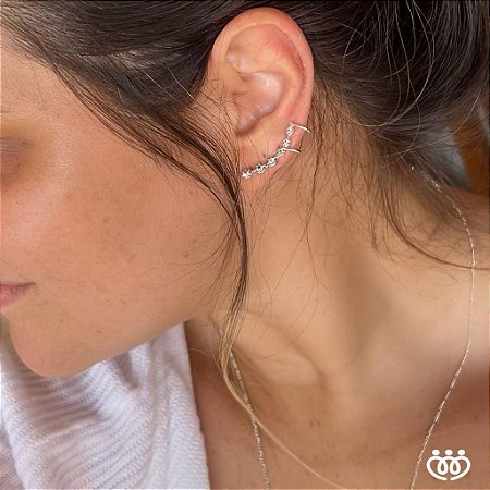 BRINCO DE PRATA EAR CUFF C/ ZIRC