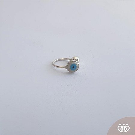 PIERCING PRATA 925 FAKE OLHO GREGO