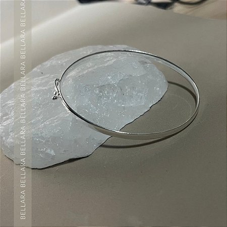 BRACELETE PRATA 925 MEIA CANA ANATÔMICO 4 MM