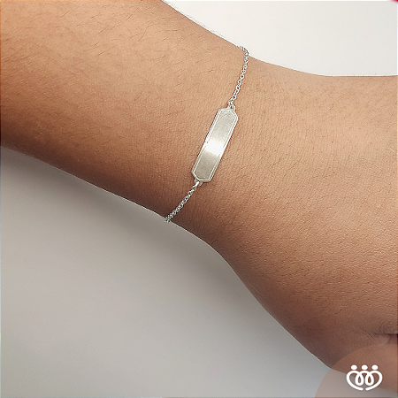 PULSEIRA PRATA 925 PLACA LISA